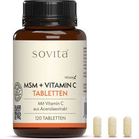 Produktbild von sovita MSM + Vitamin C Tabletten vegan laktosefrei ohne Zusatzstoffe