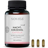 Produktbild von SOVITA Nachtkerzenöl Kapseln mit Vitamin E, Bio, Vegan, 180 Kapseln