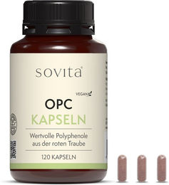 sovita OPC Kapseln mit 350 mg Traubenkernextrakt vegan 120 Kapseln – Bild 1 von 2