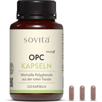 Produktbild von sovita OPC Kapseln mit 350 mg Traubenkernextrakt vegan 120 Kapseln