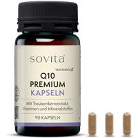 Produktbild von sovita Q10 Premium Kapseln mit Ubiquinon vegan und ohne Gelatine