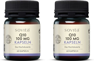 SoVita Q10 Ubiquinon 100 mg Kapseln, zuckerfrei, glutenfrei und laktosefrei, 60 Stück – Bild 1 von 1