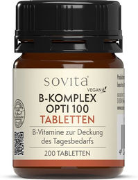 sovita Vitamin B-Komplex Opti 100 Tabletten vegan laktosefrei ohne Zusatzstoffe 100 Stück – Bild 1 von 2