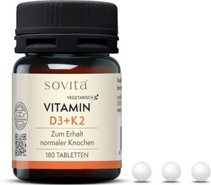 sovita Vitamin D3+K2 Tabletten 2000 IE vegan 180 Stück – Bild 1 von 2