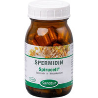 Produktbild von Spermidin Spirucell Kapseln von allcura Naturheilmittel GmbH vegan vegetarisch laktosefrei glutenfrei