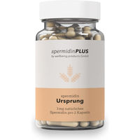 Produktbild von spermidinPLUS Spermidin Kapseln mit 3,0 mg Weizenkeimextrakt vegan und ohne Zusatzstoffe 60 Stück