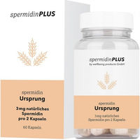 Produktbild von spermidinPLUS Spermidin Kapseln vegan ohne Zusatzstoffe laktosefrei 60 Stück