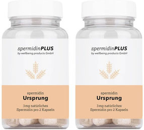 spermidinPLUS Spermidin mit Vitamin E Kapseln vegan – Bild 1 von 1