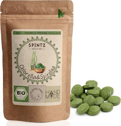 SPINTZ Bio Chlorella Spirulina Presslinge Vegan 400 Stück 500mg – Bild 1 von 4