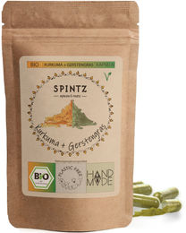 SPINTZ Bio Kurkuma und Gerstengras Kapseln vegan 360 Stück – Bild 1 von 3