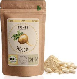SPINTZ Bio Maca Kapseln mit 640 mg Macapulver pro Kapsel, 420 Stück, vegan und ohne Zusatzstoffe – Bild 1 von 3