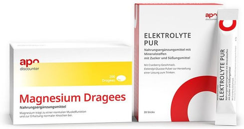 Sport Sparset mit Magnesium 40 mg Dragees und Elektrolyte Pur Sticks – Bild 1 von 1