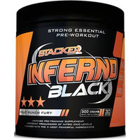 Produktbild von Stacker2 Inferno Black Pre-Workout Booster Pulver Fruit Punch 300g