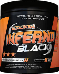 Stacker2 Inferno Black Pre-Workout Booster Tropical Touchdown Pulver 30 Portionen – Bild 1 von 4