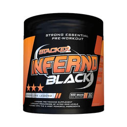 Stacker2 Inferno Black Pre-Workout Trainingsbooster Pulver Zitrone 300g – Bild 1 von 3