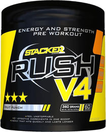 Stacker2 Rush V4 Pre-Workout Booster Pulver Lemon Lime 60 Portionen ohne Zusatzstoffe – Bild 1 von 5