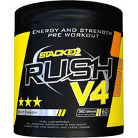 Produktbild von Stacker2 Rush V4 Pre-Workout Booster Pulver Tropical ohne Zusatzstoffe 360 g