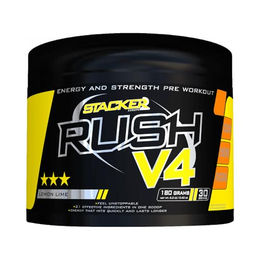 Stacker2 Rush V4 Pre-Workout Booster Pulver zuckerfrei Lemon Lime 180g – Bild 1 von 4