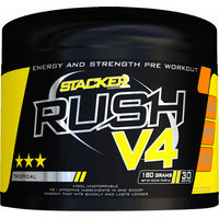 Produktbild von Stacker2 Rush V4 Pre-Workout Booster Tropical Pulver zuckerfrei 30 Portionen