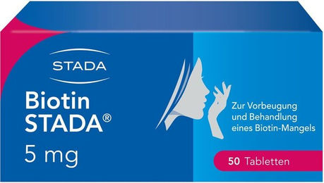 STADA Biotin 5 mg Tabletten 50 Stück für Schwangere und Stillende – Bild 1 von 3