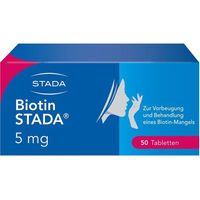 Produktbild von STADA Biotin 5 mg Tabletten 50 Stück für Schwangere und Stillende