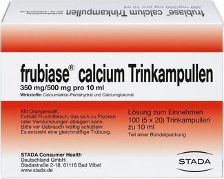 STADA Frubiase Calcium Trinkampullen 350 mg 500 mg 100 Stück – Bild 1 von 1