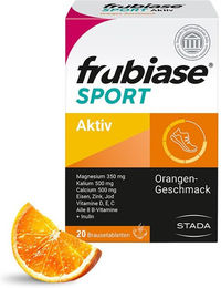STADA Frubiase Sport Brausetabletten Orange zuckerfrei glutenfrei laktosefrei 20 Stück – Bild 1 von 3