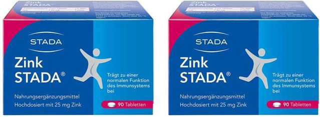 STADA Zinkcitrat Tabletten 25 mg 180 Stück vegetarisch glutenfrei laktosefrei – Bild 1 von 1