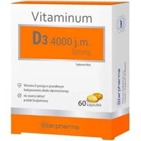 Produktbild von Starpharma Vitamin D3 4000 IE Kapseln laktosefrei und glutenfrei für Senioren 60 Kapseln