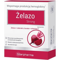 Produktbild von Starpharma Żelazo Strong Eisen Bisglycinat Rote Bete Vegan 30 Kapseln