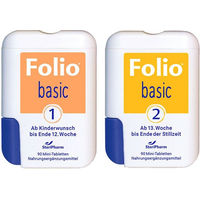 Produktbild von SteriPharm Folio 1 + Folio 2 Tabletten für Schwangere und Stillende laktosefrei und glutenfrei 180 Stück