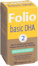 Steripharm Folio 2 Basic DHA Kapseln vegan für Schwangere und Stillende 30 Stück – Bild 1 von 2