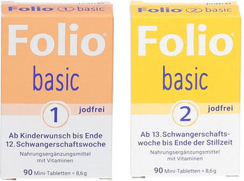 SteriPharm Folio 2 basic jodfrei Tabletten laktosefrei und glutenfrei 180 Stück – Bild 1 von 1