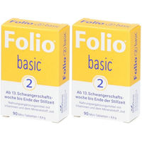 Produktbild von SteriPharm Folio basic 2 Tabletten laktosefrei und glutenfrei für Schwangere und Stillende 180 Stück