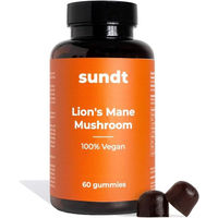 Produktbild von Sundt Löwenmähne-Gummies vegan zuckerfrei und glutenfrei 60 Stück