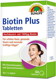SUNLIFE Biotin Plus Tabletten mit Zink und Selen 60 Stück – Bild 1 von 1