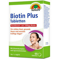 Produktbild von SUNLIFE Biotin Plus Tabletten mit Zink und Selen 60 Stück