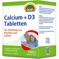 Produktbild von SUNLIFE Calcium und Vitamin D3 Tabletten