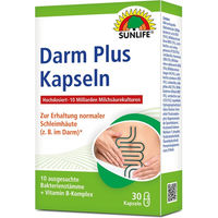 Produktbild von SUNLIFE Darm Plus Kapseln mit 10 Milliarden aktiven Bakterien und Vitaminen
