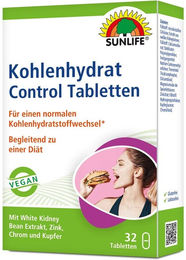 Sunlife Kohlenhydrat Control Tabletten glutenfrei und ohne Zusatzstoffe – Bild 1 von 1
