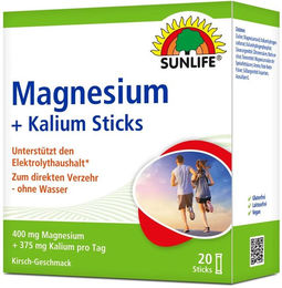 Sunlife Magnesium 400 mg und Kalium Sticks – Bild 1 von 2