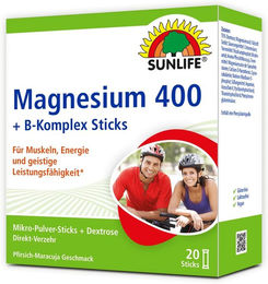 Sunlife Magnesium 400 mit B-Komplex Sticks 20 Stück – Bild 1 von 1