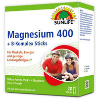 Produktbild von Sunlife Magnesium 400 mit B-Komplex Sticks 20 Stück
