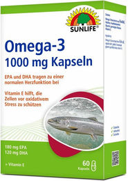 Sunlife Omega-3 Kapseln 1000 mg 60 Stück – Bild 1 von 2