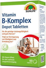 SUNLIFE Vitamin B-Komplex Depot Tabletten vegan laktosefrei glutenfrei 60 Stück – Bild 1 von 1