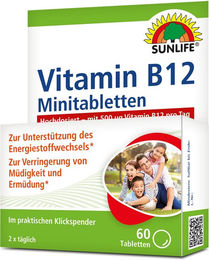 SUNLIFE Vitamin B12 B-Komplex Minitabletten vegan 60 Stück – Bild 1 von 2