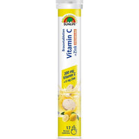 Produktbild von Sunlife Vitamin C und Zink Brausetabletten mit Ascorbinsäure vegan und zuckerfrei