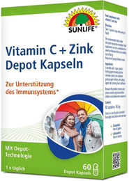 Sunlife Vitamin C + Zink Depot Kapseln 60 Stück – Bild 1 von 1