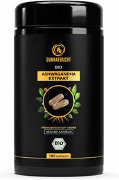 SUNNAFRUCHT Premium BIO Ashwagandha KSM-66 Kapseln vegan 180 Stück – Bild 1 von 1