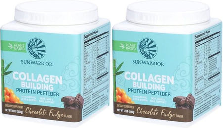 Sunwarrior Collagen Building Protein Peptide Chocolate Fudge Vegan Bio Zuckerfrei Pulver 500 g – Bild 1 von 1